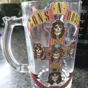 Guns n Roses 🌹 Rock Band Themed Glass Mug